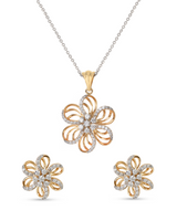 Floret Diamond and Gold Set