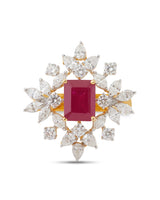 Floral Symmetry Cocktail Ring