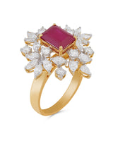 Floral Symmetry Cocktail Ring