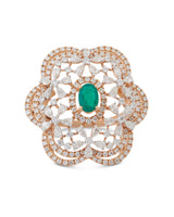 Floral Crest Cocktail Ring