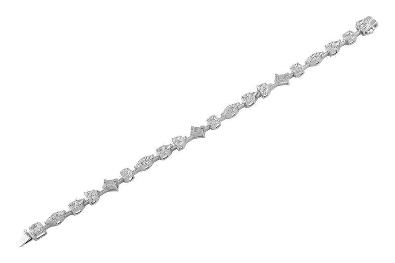 1 CT. T.W. Diamond Tennis Bracelet in Sterling Silver | Zales