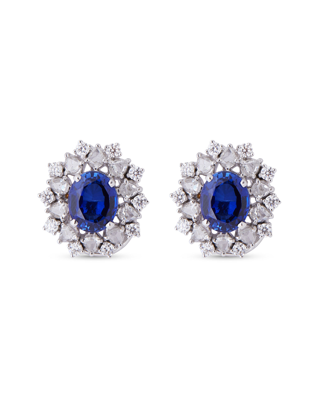 14ky 3.51ctw Oval Cut Rainbow Sapphire & Diamond Earrings – Jack Sutton  Fine Jewelry