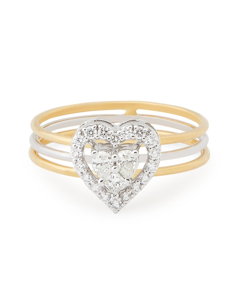 Heart Trio Ring